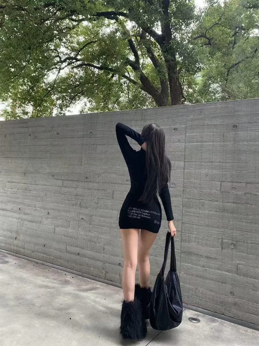 Gods plan | Gods Plan Stand Collar Hip-hugging Dress