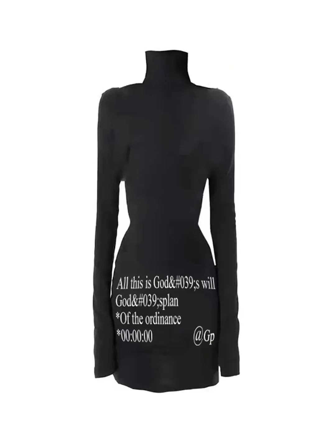 Gods plan | Gods Plan Stand Collar Hip-hugging Dress