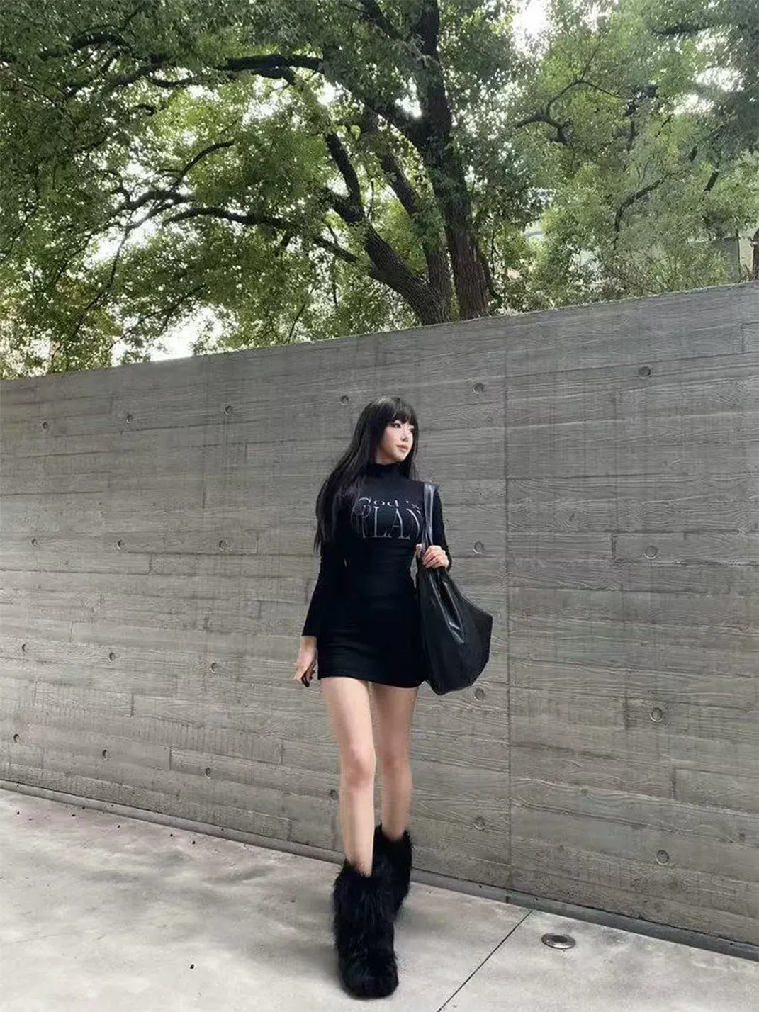 Gods plan | Gods Plan Stand Collar Hip-hugging Dress