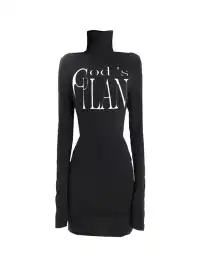 Gods plan | Gods Plan Stand Collar Hip-hugging Dress
