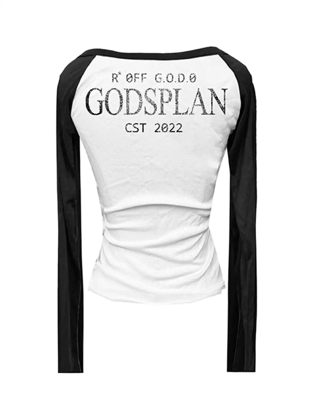 Gods plan | Basic Patchwork Color Block Long Sleeve Top