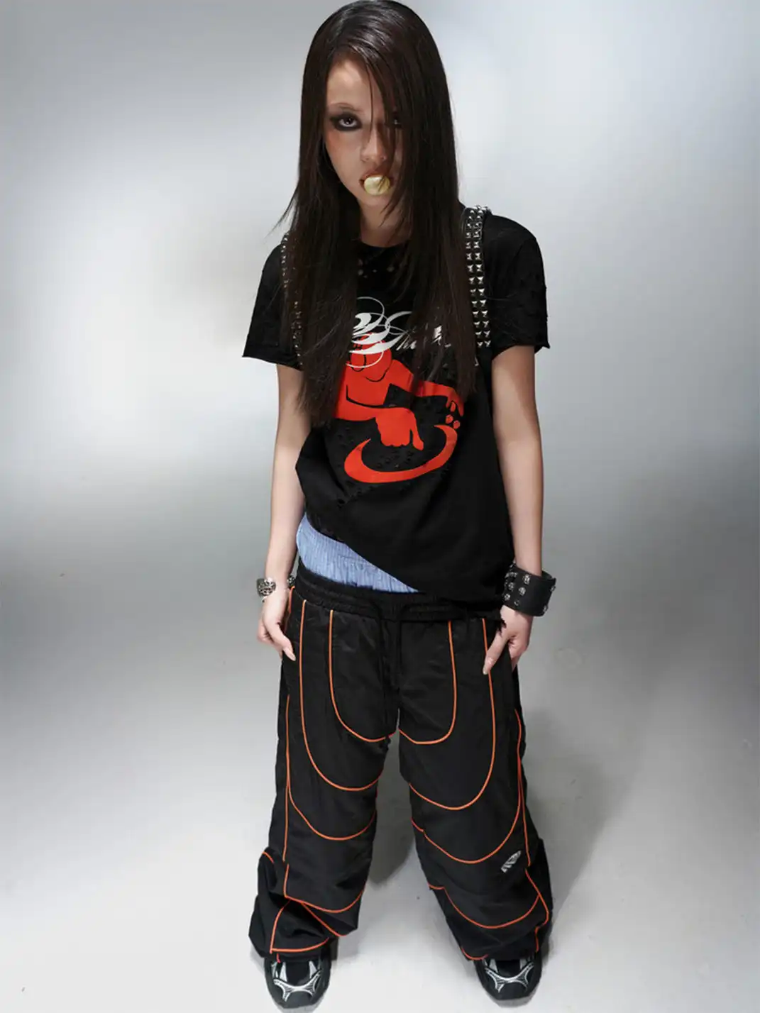 PCCVISION | Color Block Patchwork Embroidered Sports Pants