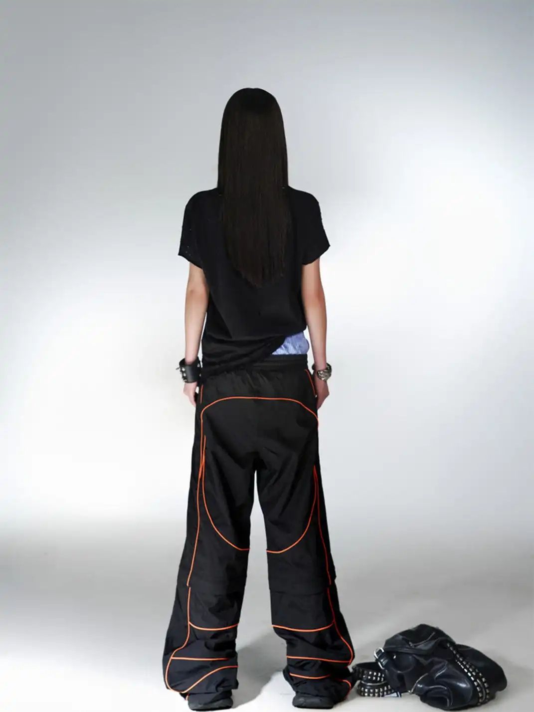 PCCVISION | Color Block Patchwork Embroidered Sports Pants