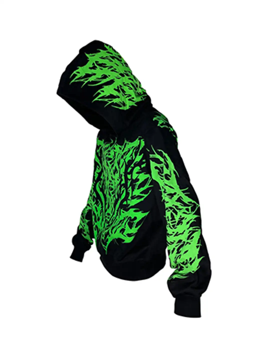 PCCVISION | Allover Green Printed Hoodie