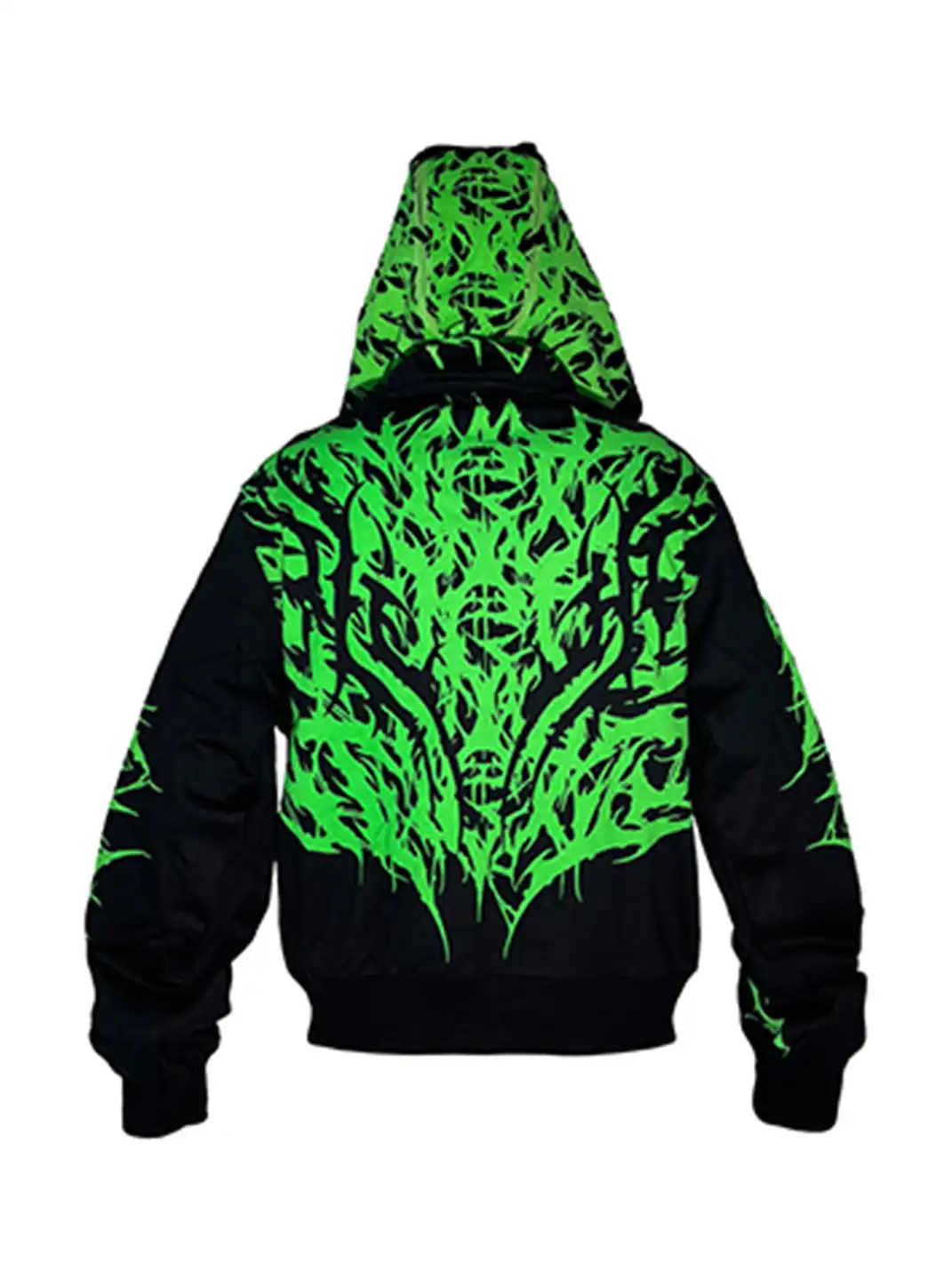 PCCVISION | Allover Green Printed Hoodie