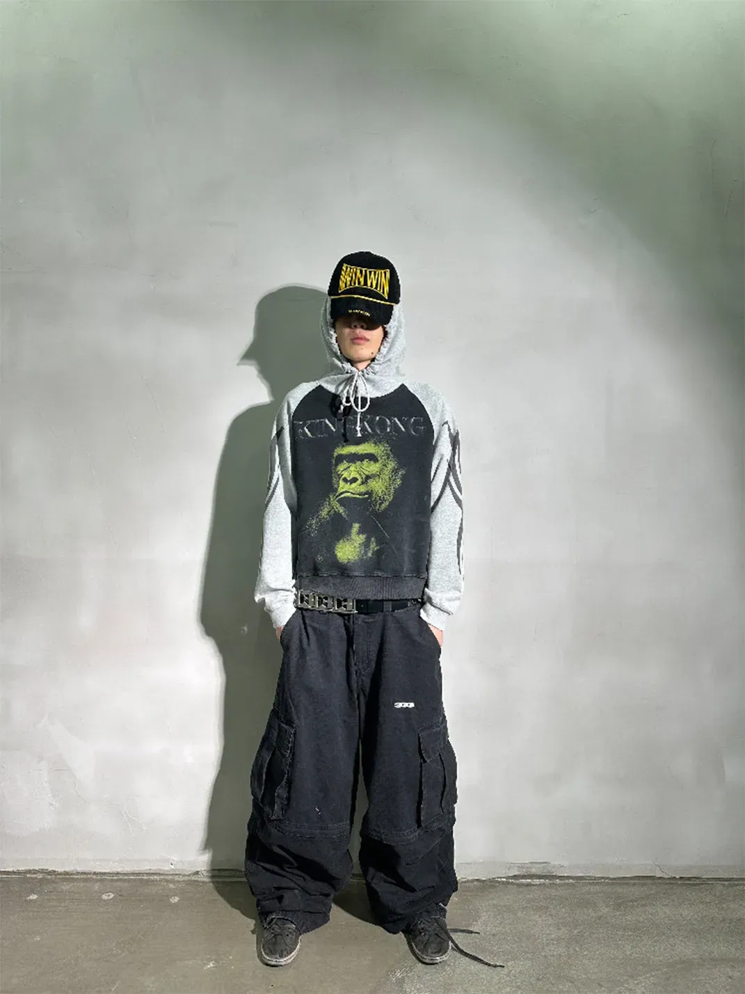 PCCVISION | King Kong Color Block Printed Hoodie