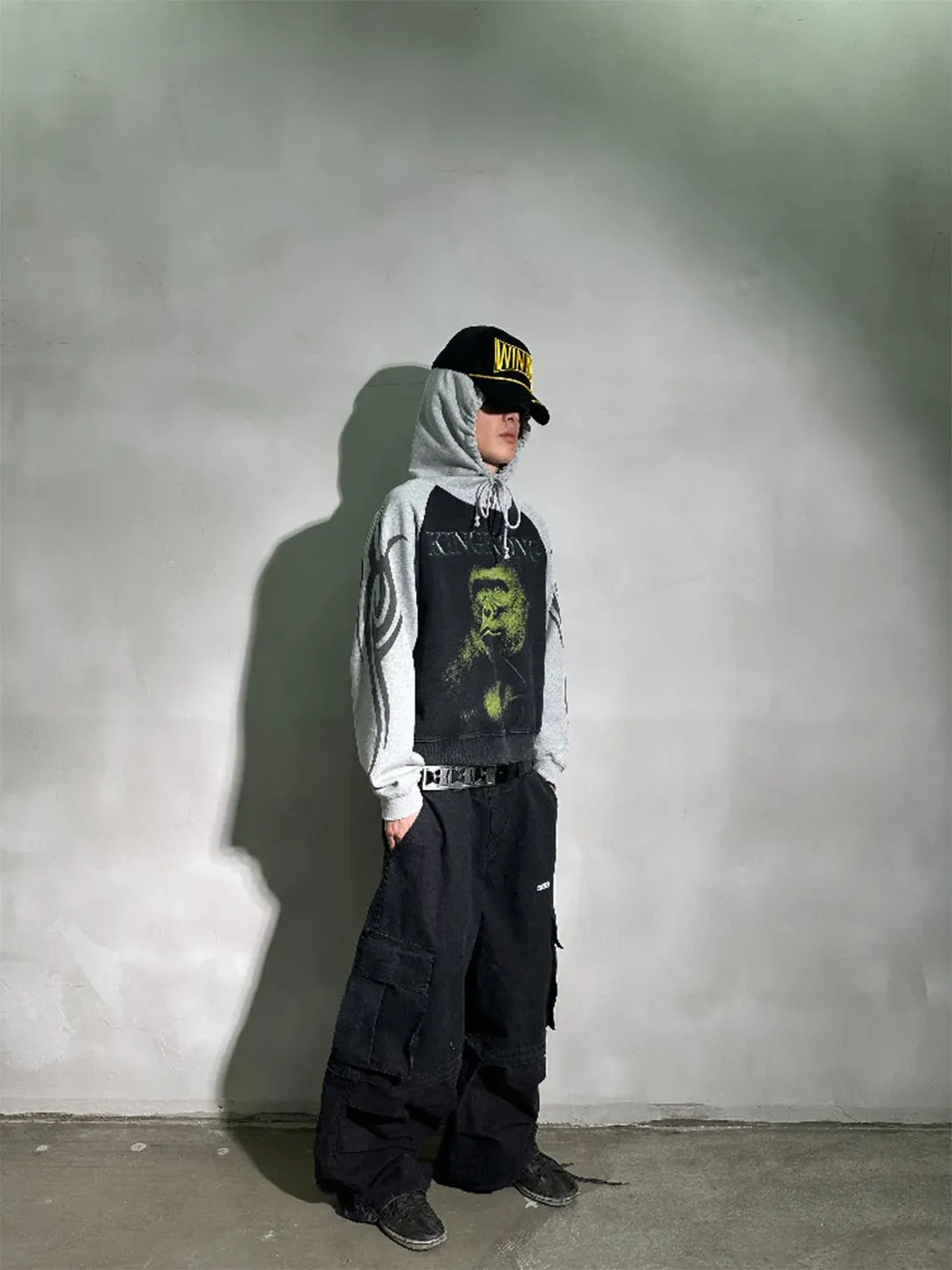 PCCVISION | King Kong Color Block Printed Hoodie