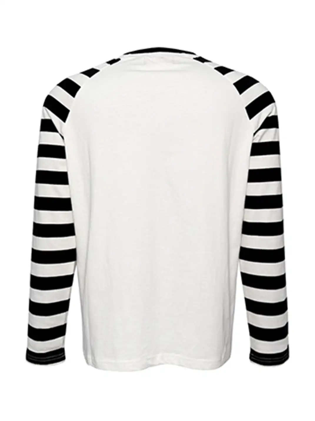PCCVISION | Striped Raglan Printed Long Sleeve T-shirt