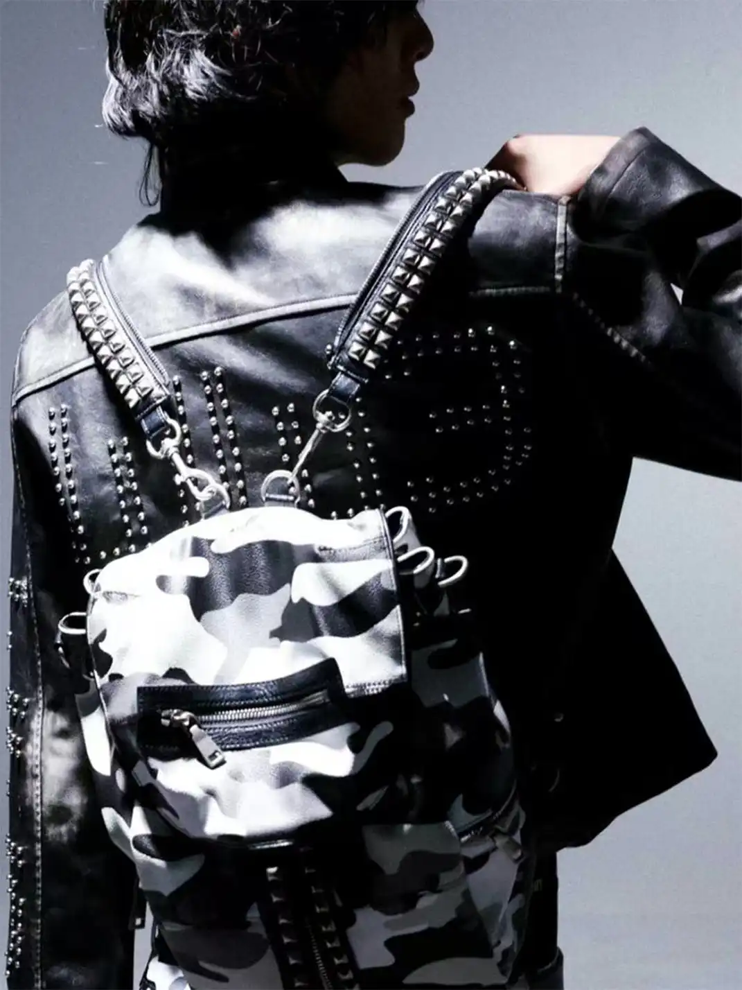 PCCVISION | Rivet Zipper Camouflage Backpack