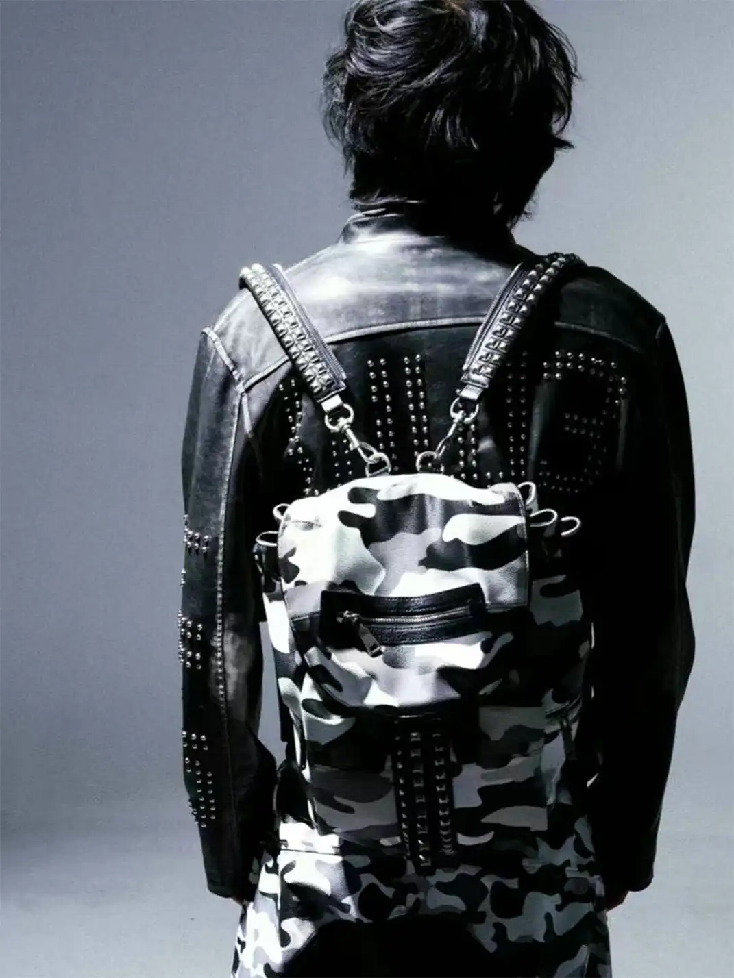PCCVISION | Rivet Zipper Camouflage Backpack