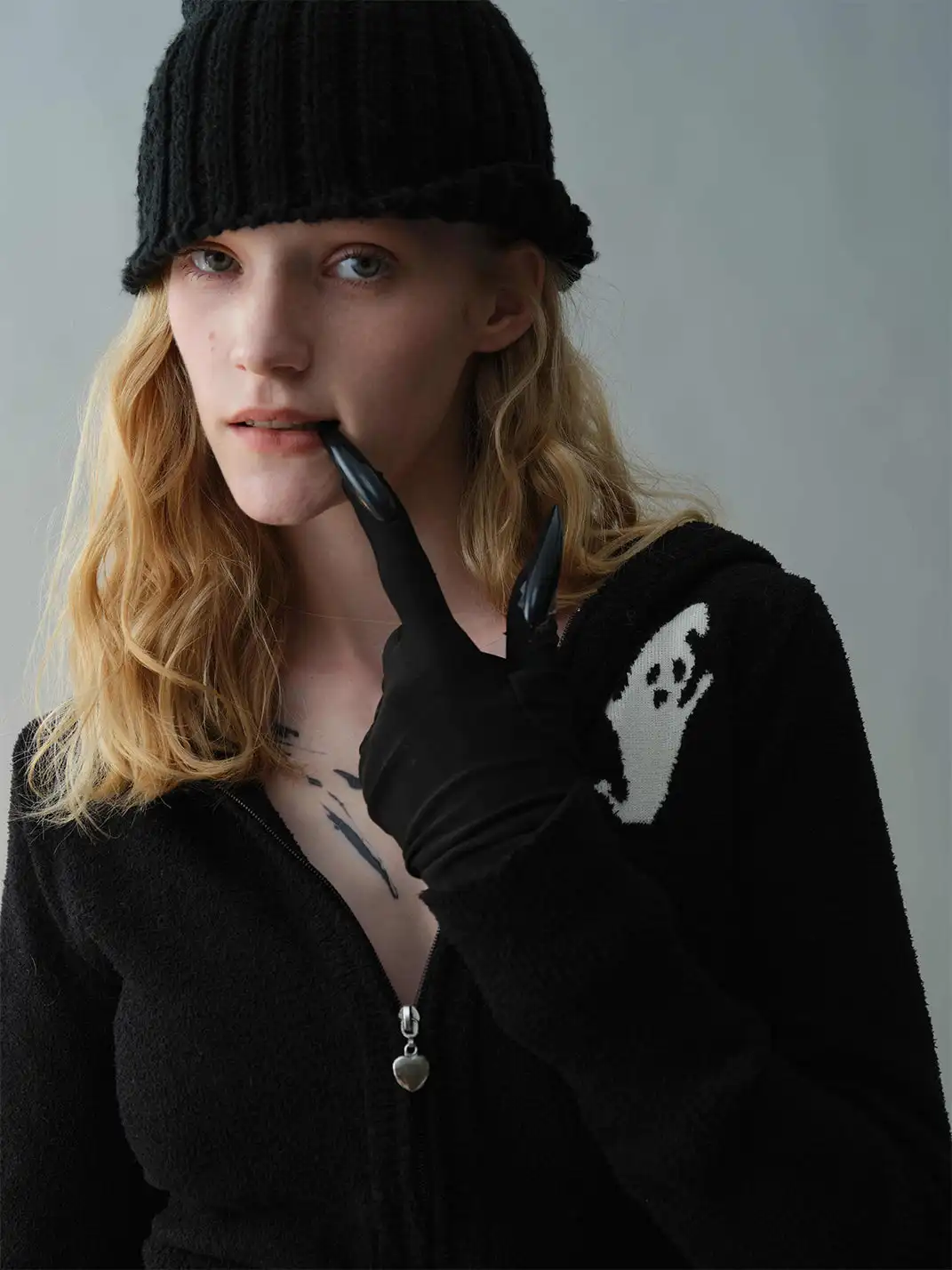 nodress | Devil Print Hooded Cardigan