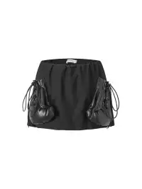 nodress | Leather Boxing Glove Pocket Mini Skirt