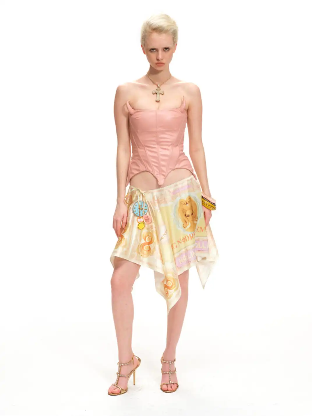 nodress | Banknote Print Satin Skirt