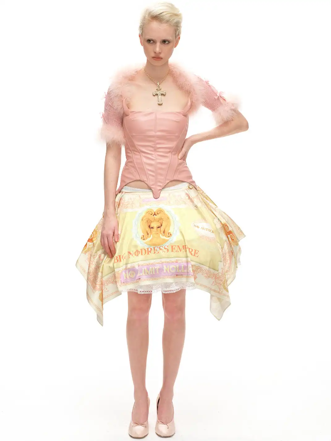nodress | Banknote Print Satin Skirt
