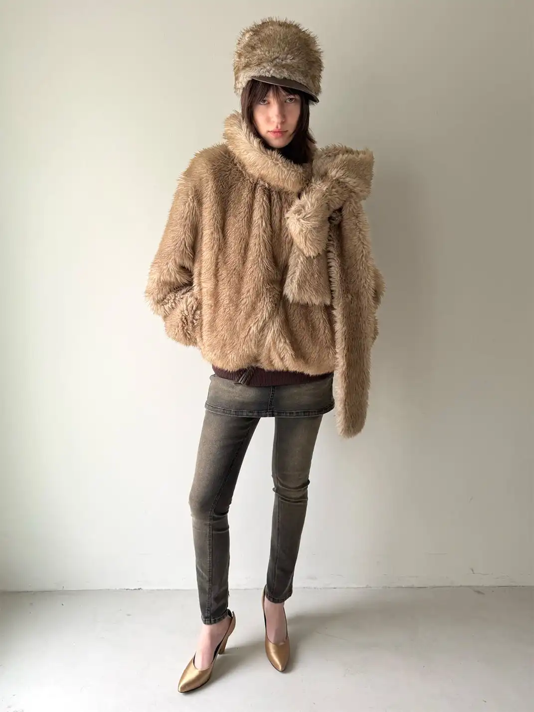 nodress | Faux Two-Piece Skinny Jeans