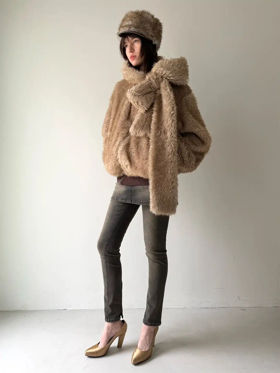 nodress | Faux Two-Piece Skinny Jeans