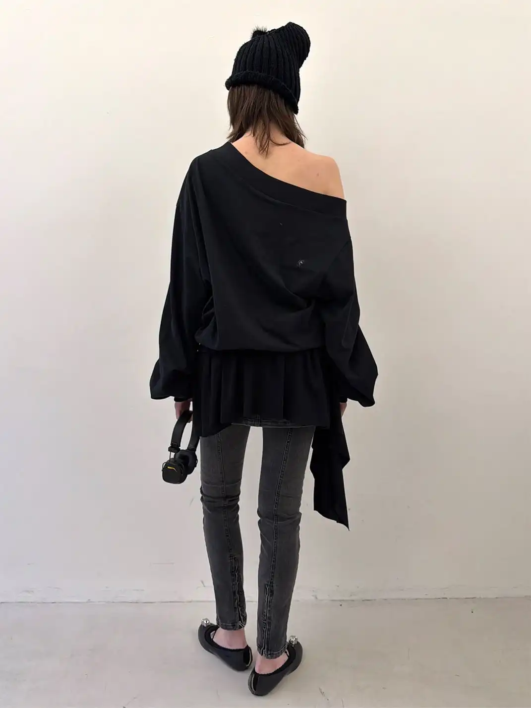 nodress | Punk Spiky Print Off-Shoulder Dress-Black