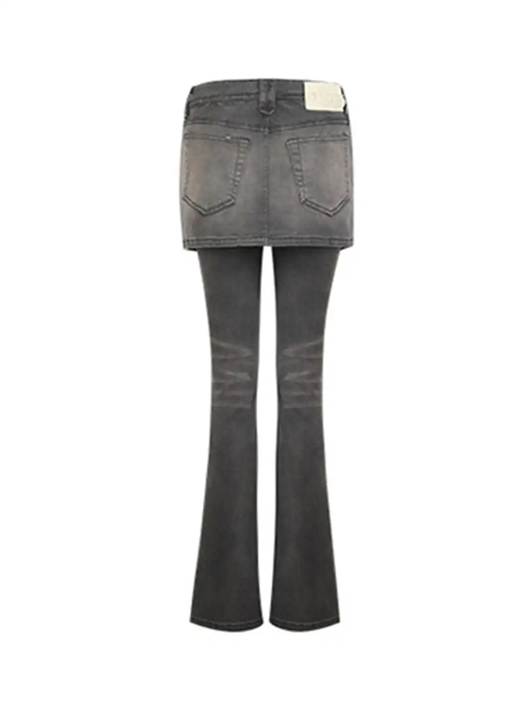 nodress | Faux Two-Piece Flared Jeans