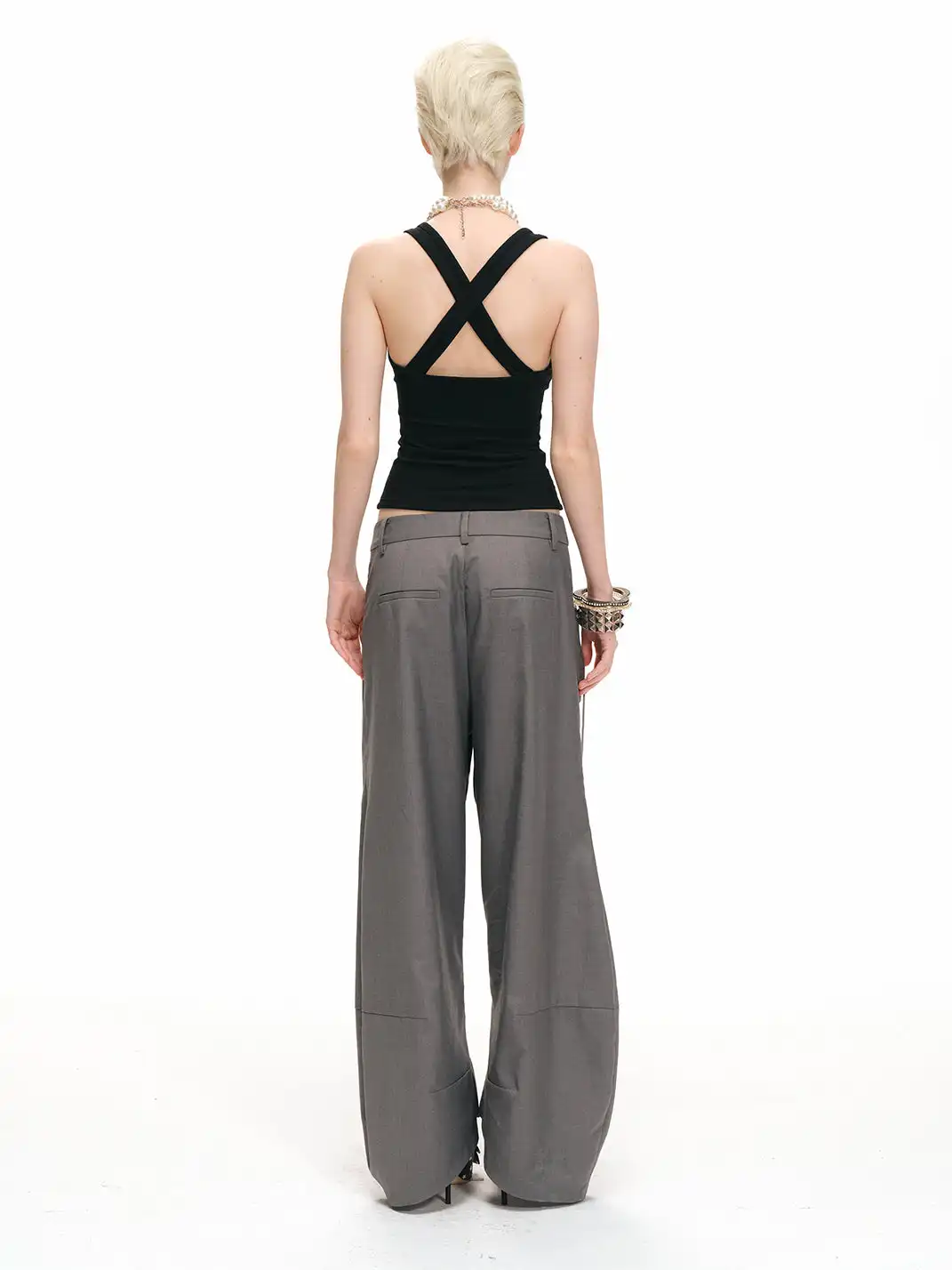nodress | Poodle Print Crisscross Back Bodysuit