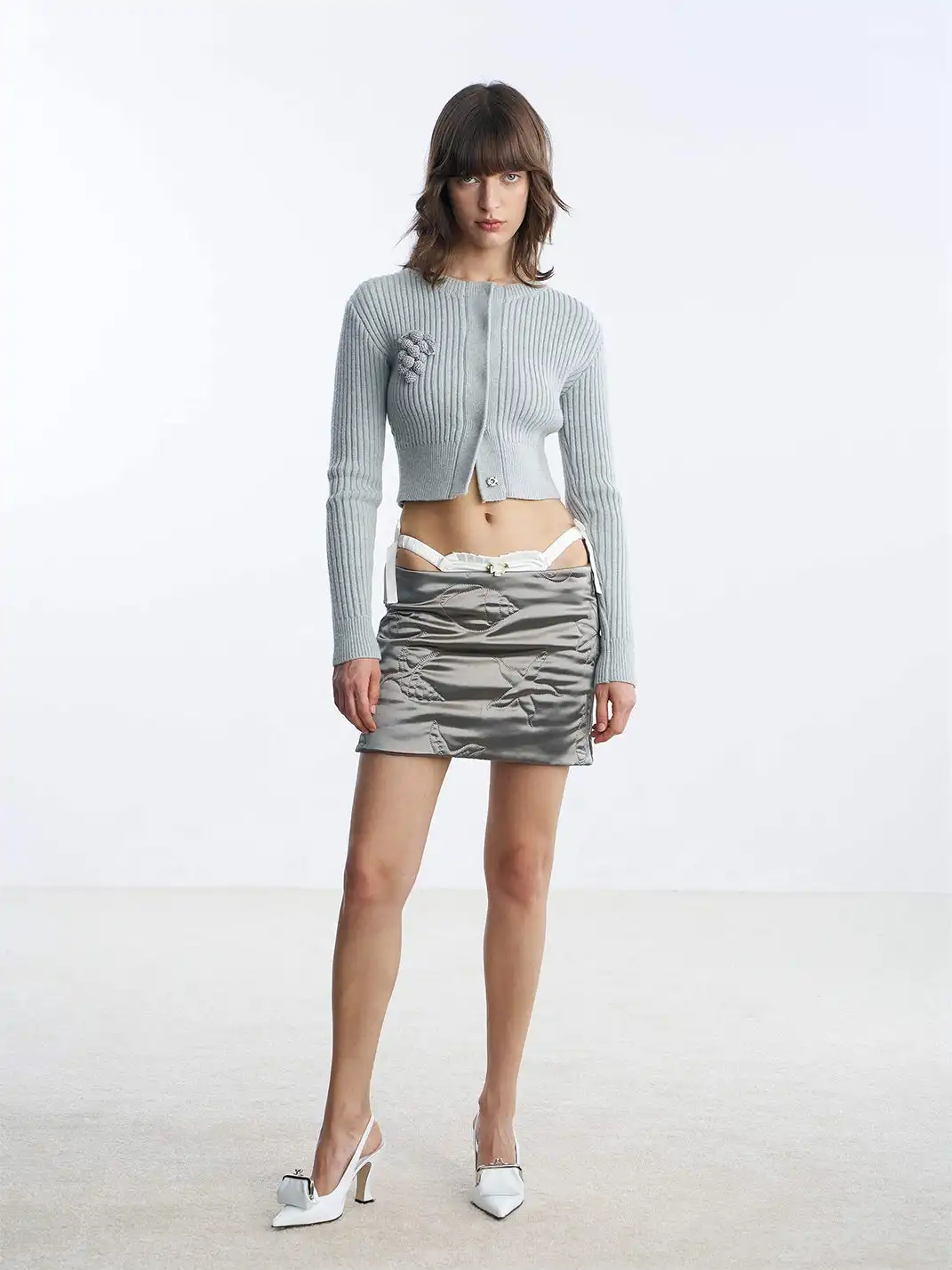nodress | Grape-Decorated Knitted Cardigan