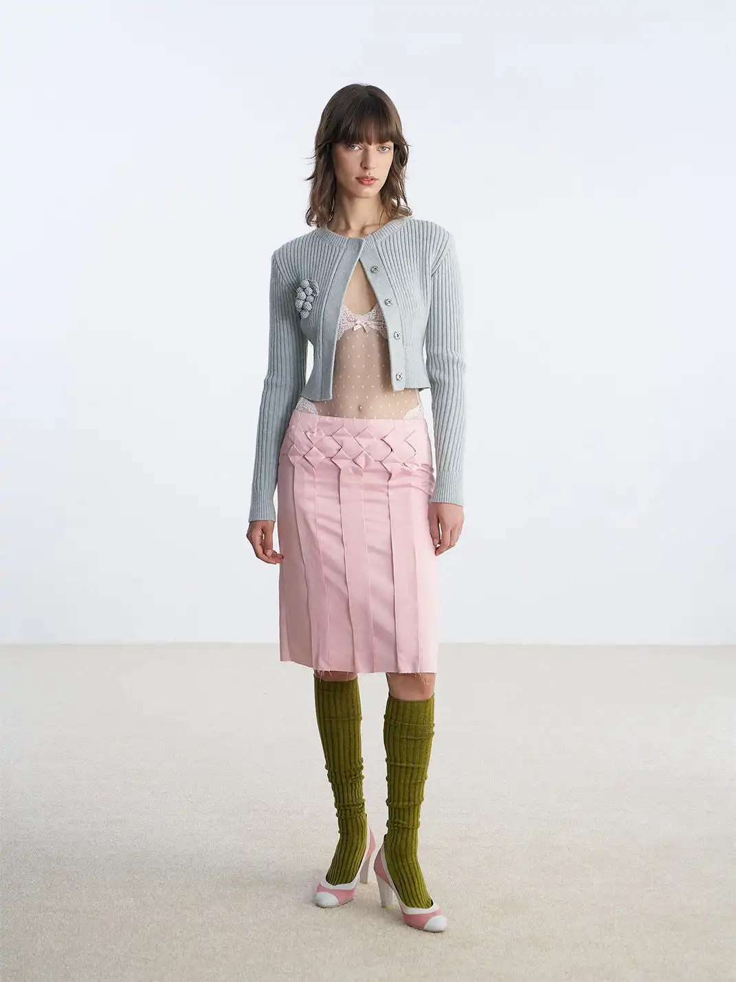 nodress | Grape-Decorated Knitted Cardigan