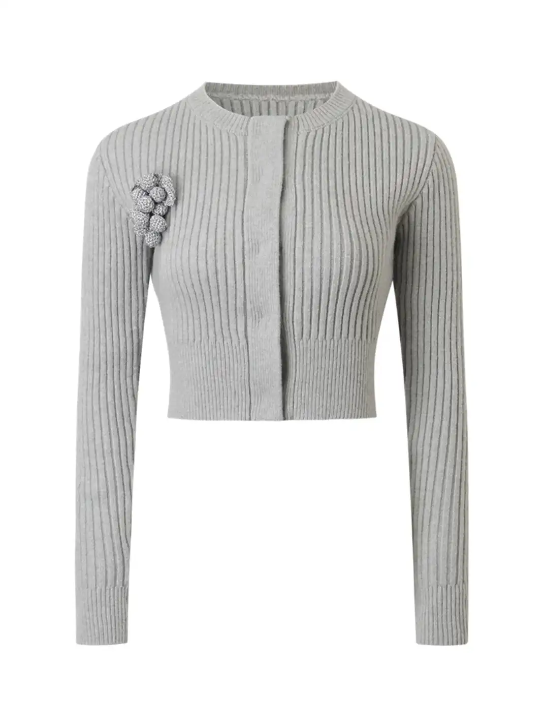nodress | Grape-Decorated Knitted Cardigan