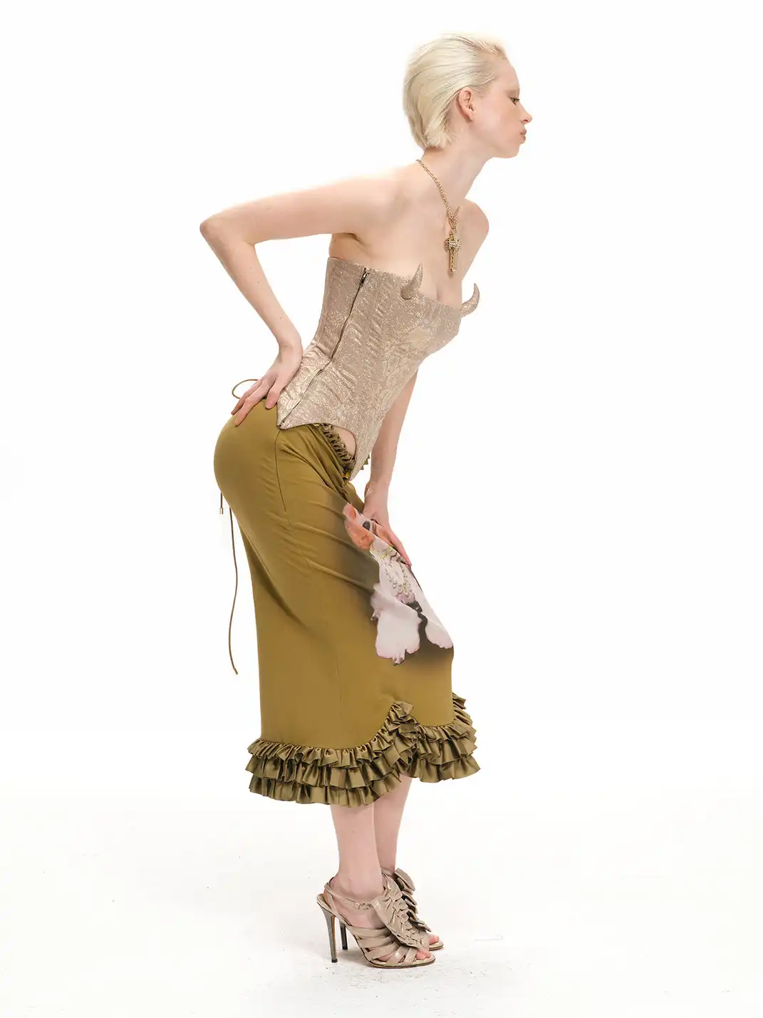 nodress | Dog Print Fishtail Skirt