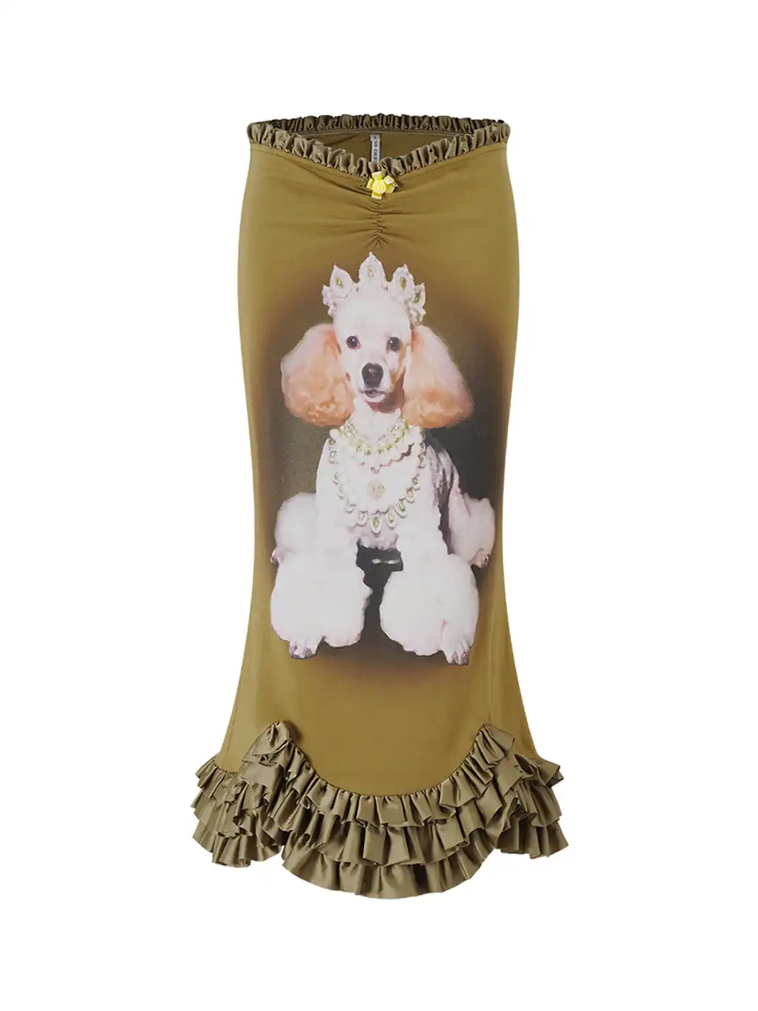 nodress | Dog Print Fishtail Skirt