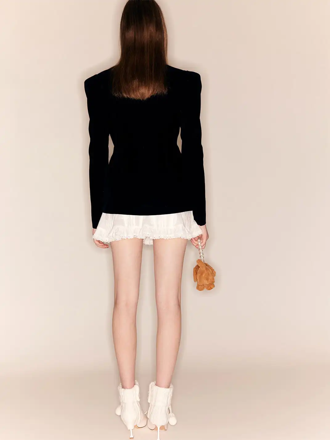 nodress | Square-Neck Button-Down Fitted Suit Jacket