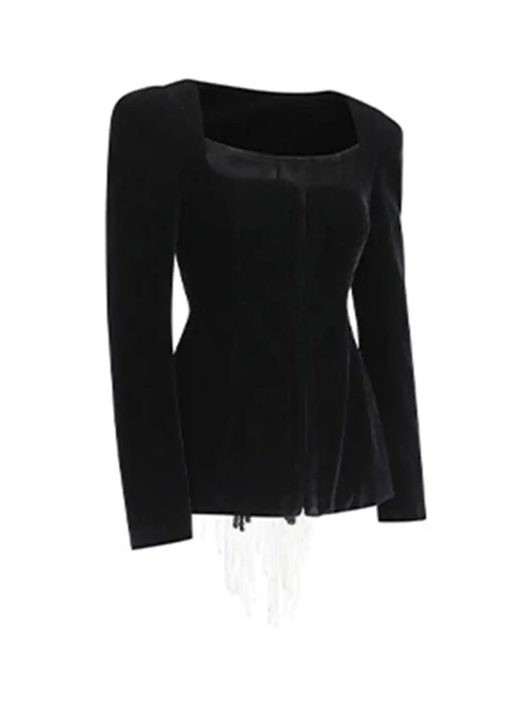 nodress | Square-Neck Button-Down Fitted Suit Jacket