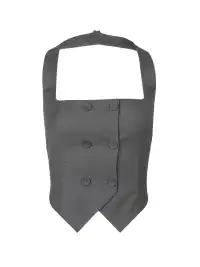 nodress | Double-Breasted Halter Neck Backless Vest