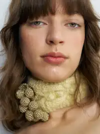 nodress | Handmade 3D Grape Brooch And Scarf