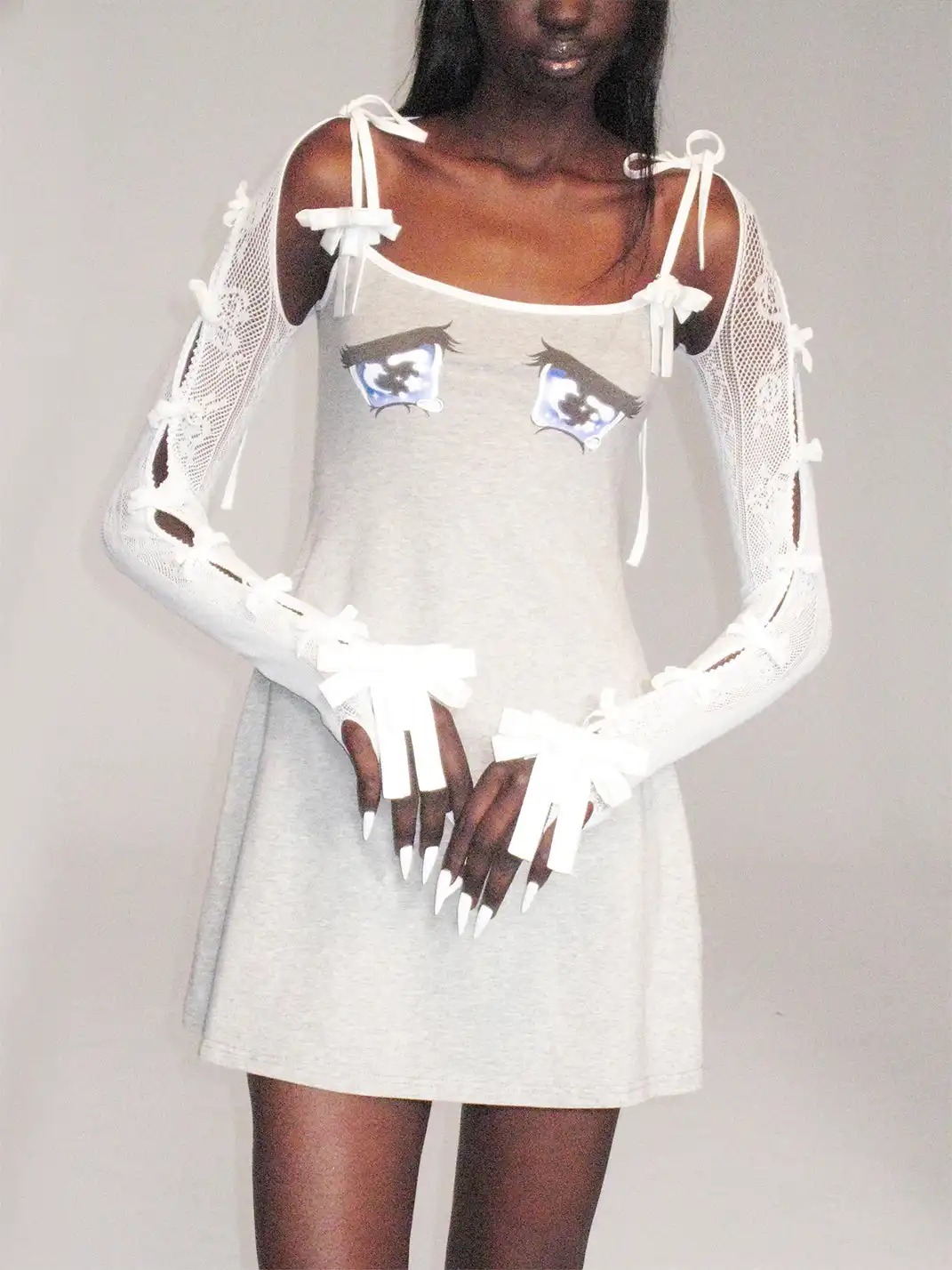 nodress | White Lace Bow Top