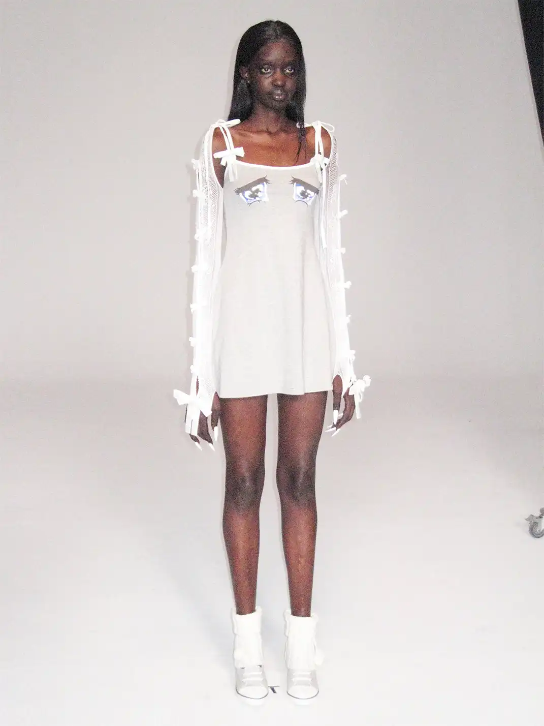 nodress | White Lace Bow Top