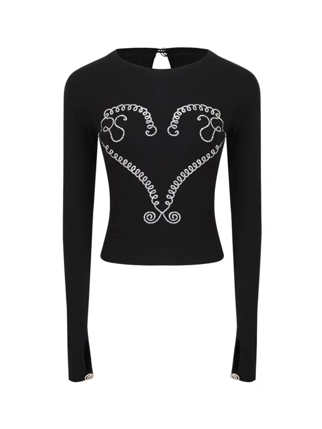 nodress | Rhinestone Vine T-shirt Long Sleeve Top