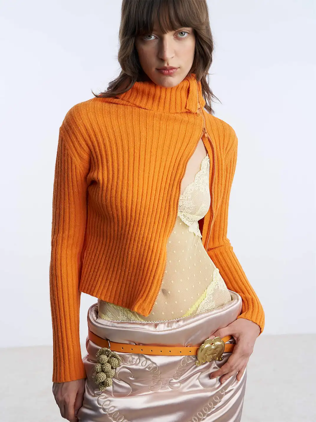 nodress | Double Zipper Knit Sweater