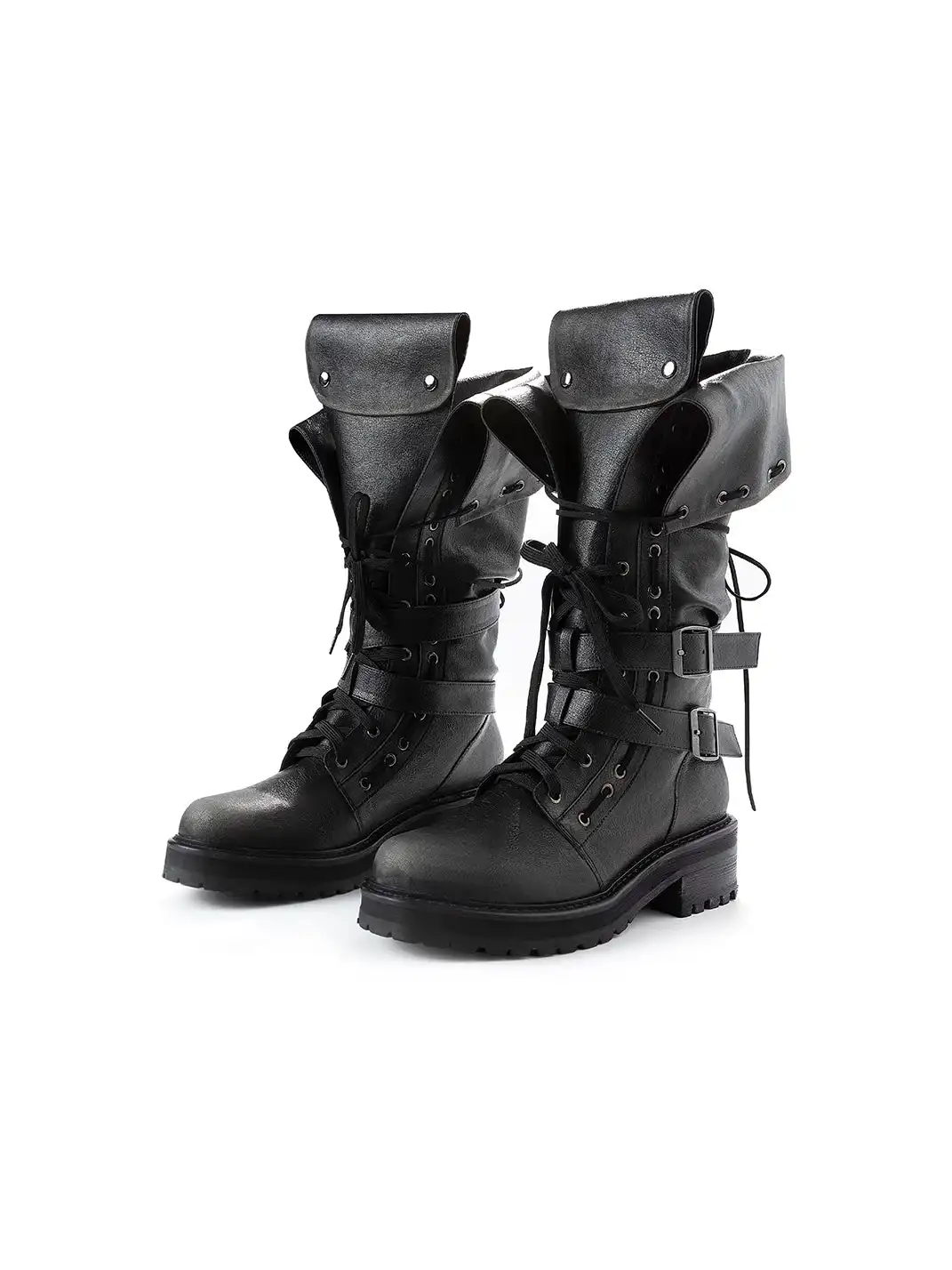 CestNous | Eyelet Straps Fold-Up Riding Boots