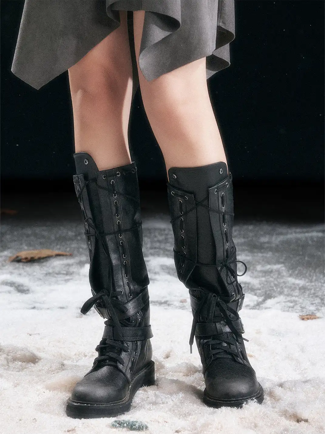 CestNous | Eyelet Straps Fold-Up Riding Boots