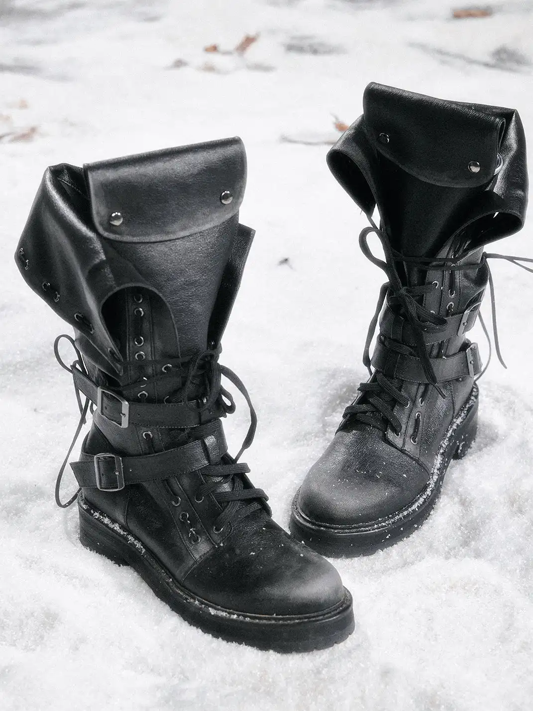 CestNous | Eyelet Straps Fold-Up Riding Boots