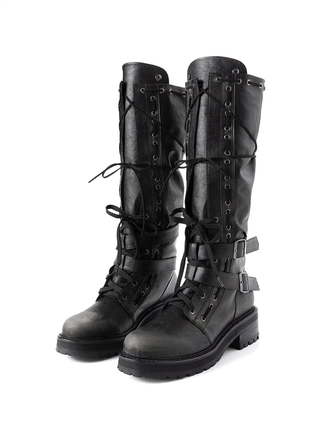 CestNous | Eyelet Straps Fold-Up Riding Boots