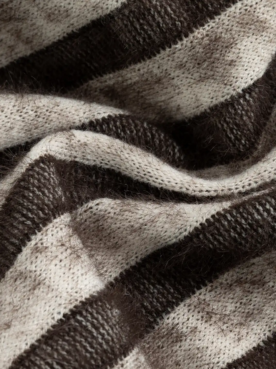 CestNous | Striped Faux Two-Piece Hooded Top