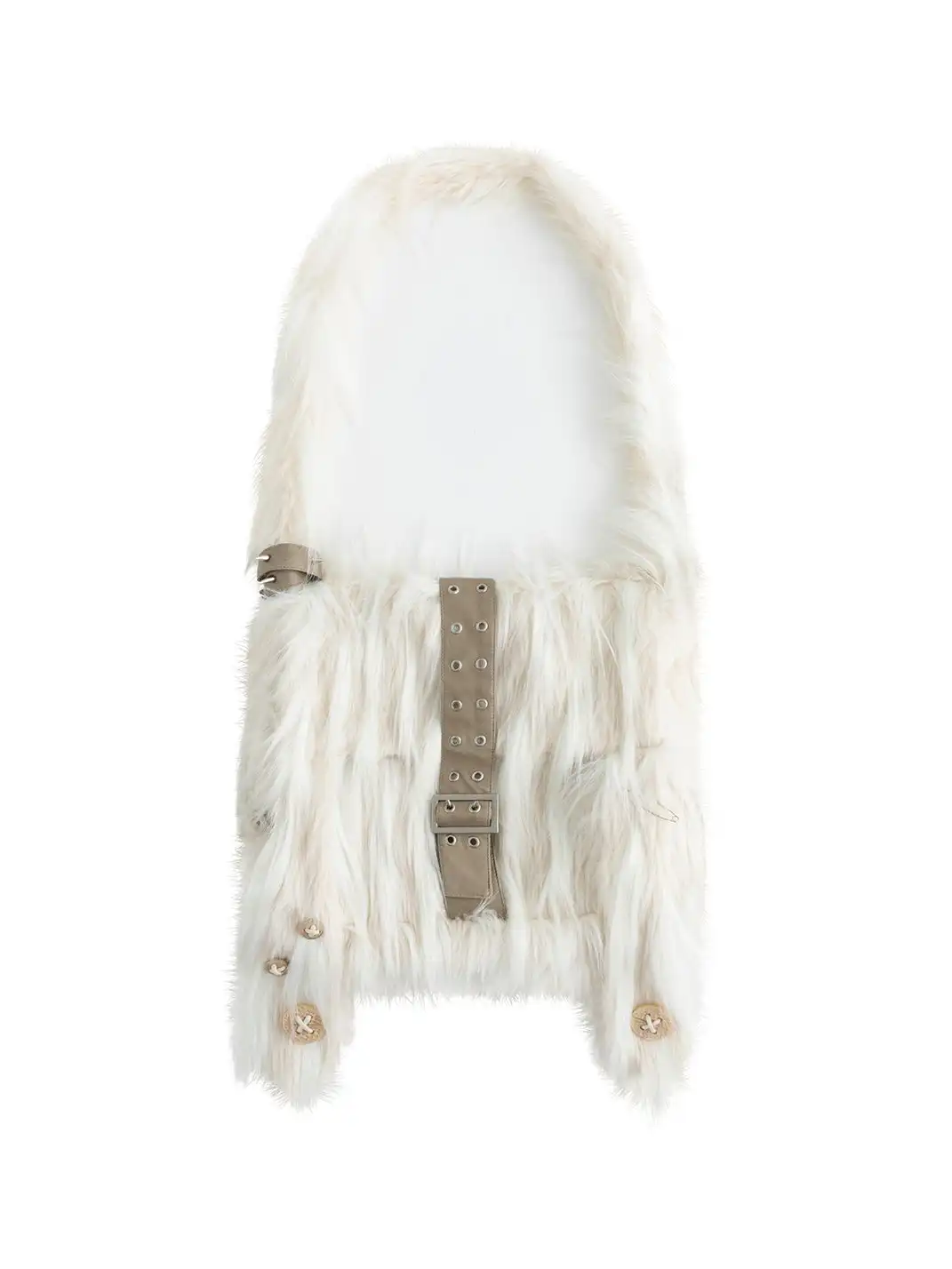 CestNous | Punk Rabbit Ear Buckle Belt Crossbody Fur Bag