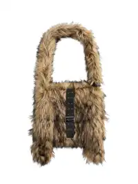 CestNous | Punk Rabbit Ear Buckle Belt Crossbody Fur Bag