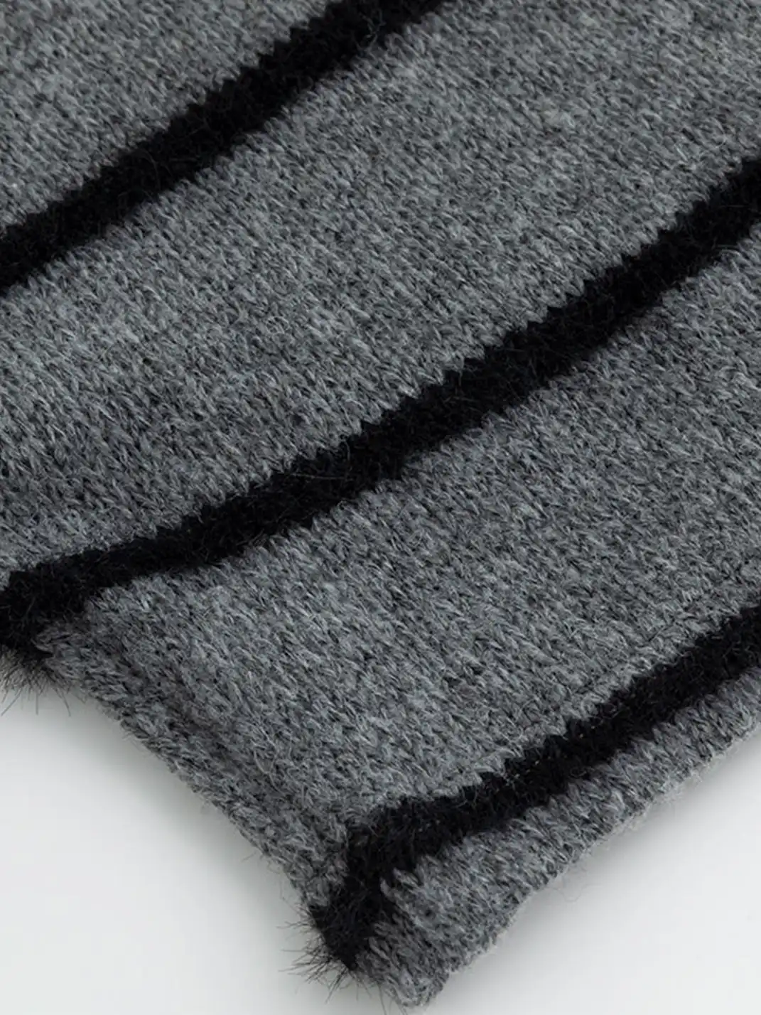 CestNous | Braided Striped Batwing Sleeve Sweater