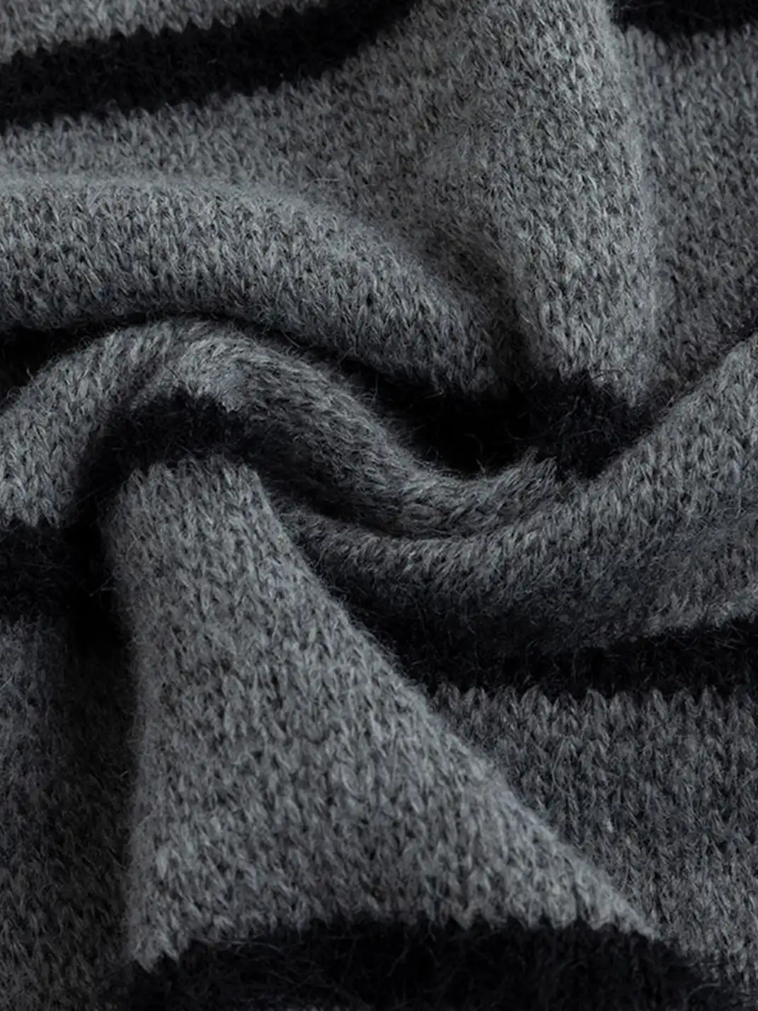 CestNous | Braided Striped Batwing Sleeve Sweater