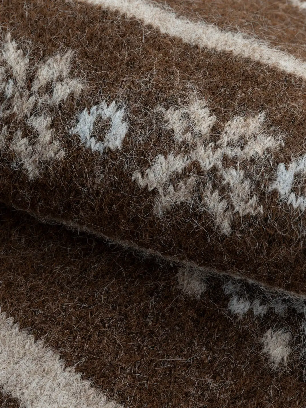 CestNous | Cross Fair Isle Tassel Jacquard Scarf