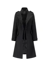 CestNous | Vest Layered Over A Double-Breasted Wool Coat