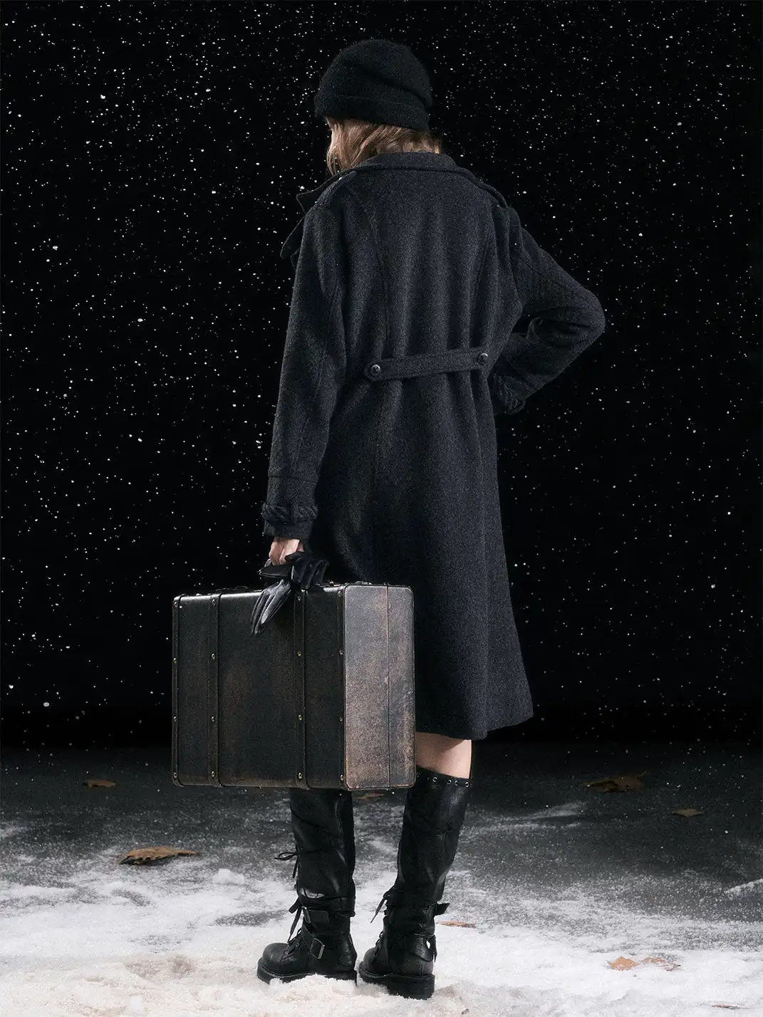 CestNous | Vest Layered Over A Double-Breasted Wool Coat