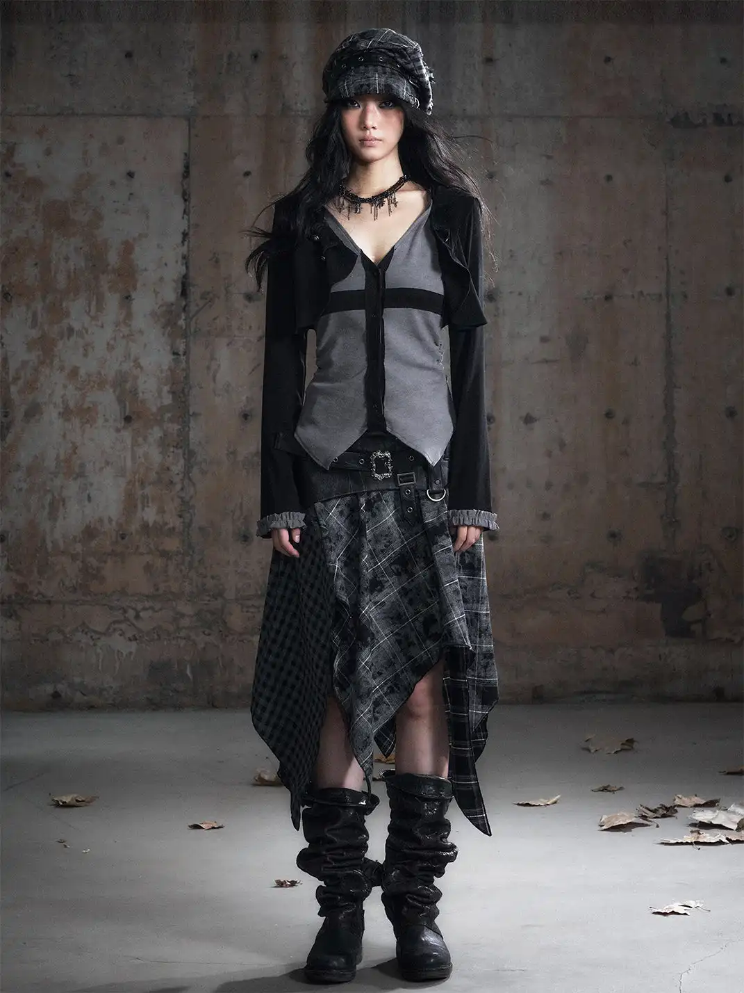 CestNous | Hooded Two-Piece Knit Cardigan