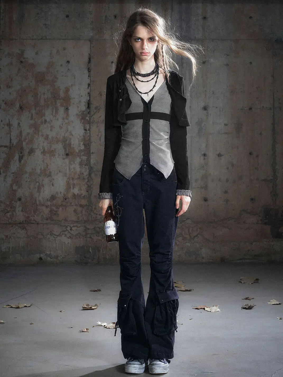 CestNous | Hooded Two-Piece Knit Cardigan